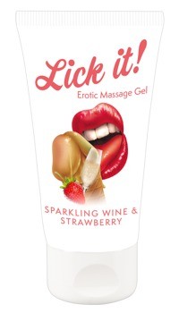 Lick it Erotic Massage Gel Sparkling Wine and Strawberry 50 ml