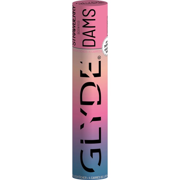 Glyde Dams Erdbeer pink 4er - Oral Dams