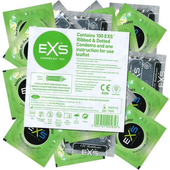 EXS Ribbed &Dotted Comfy Fit 100er Kondom