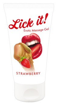 Lick it Erotic Massage Gel Strawberry 50 ml