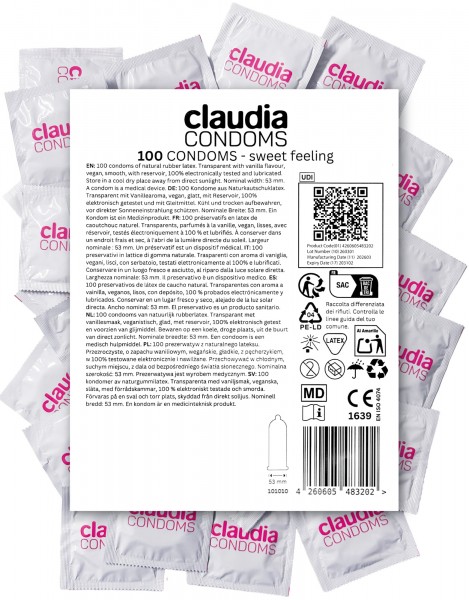 claudia CONDOMS - sweet feeling 100er - Kondome