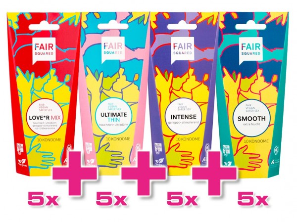 Fair Squared Paket 20x 10er Kondom - sortiert