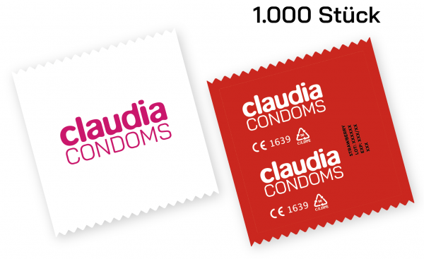 claudia CONDOMS - strawberry red 1.000er - Kondome