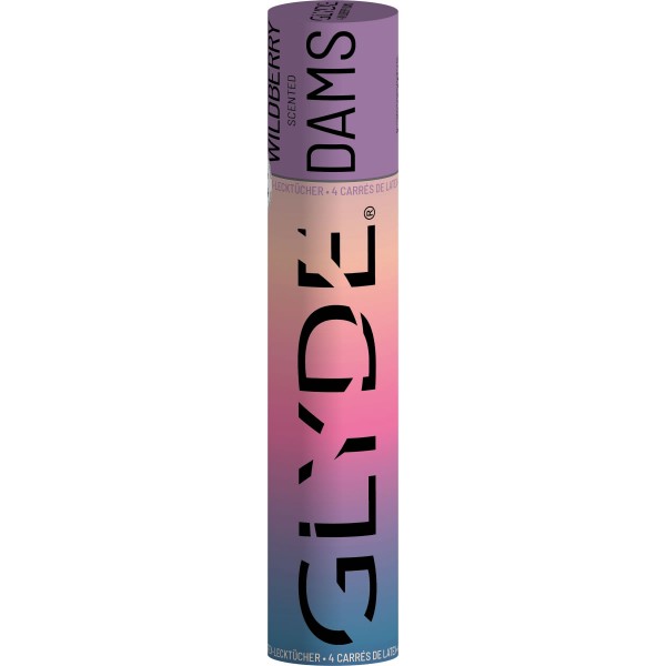 Glyde Dams Wildberry - 4er Oral Dams