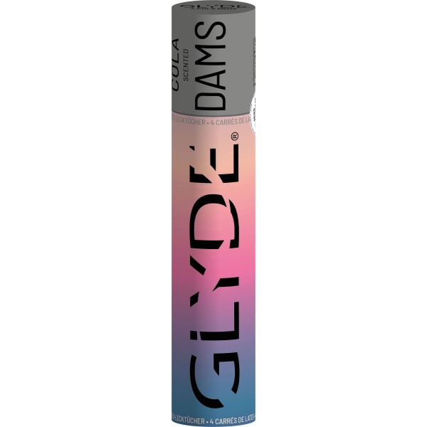 Glyde Dams Cola schwarz 4er - Oral Dams