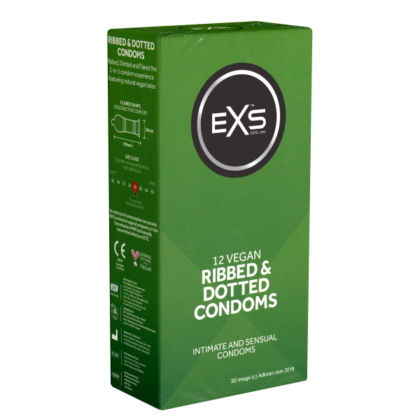 EXS Ribbed &Dotted Comfy Fit 12er Kondom